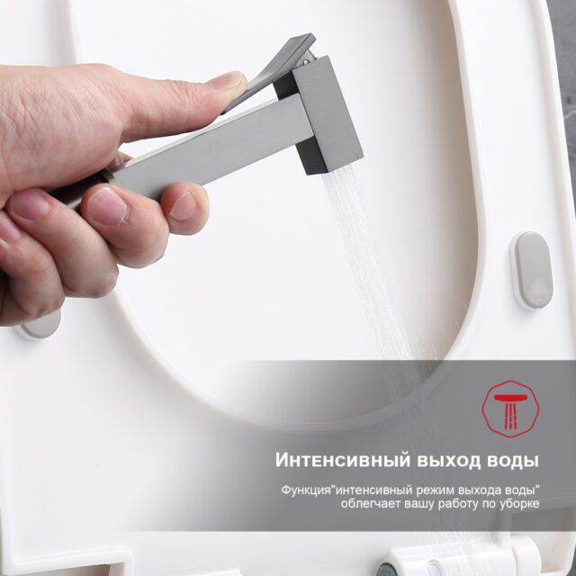 Смеситель скрытого монтажа для гигиенического душа Raglo R01.52.09, графит — изображение 7