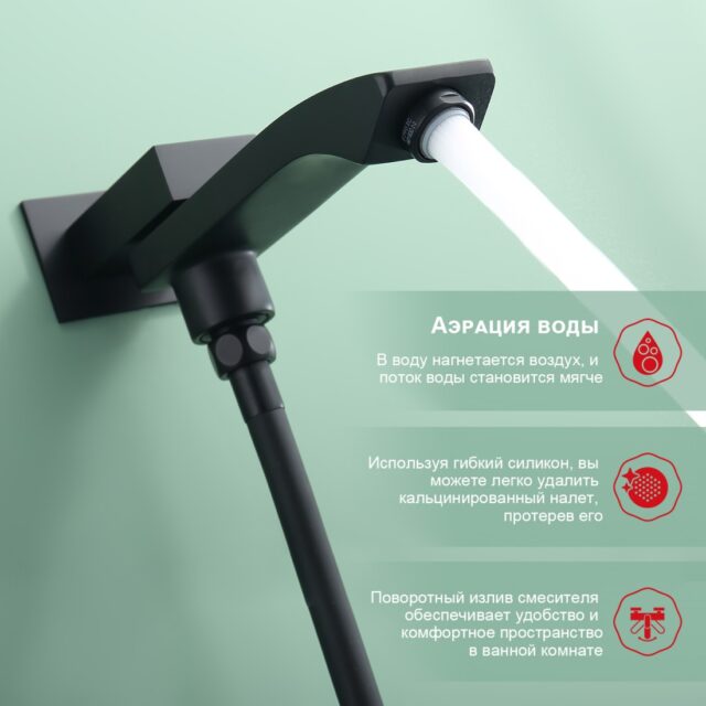 Душевая система скрытого монтажа Raglo R01.27.06, чёрный — изображение 9