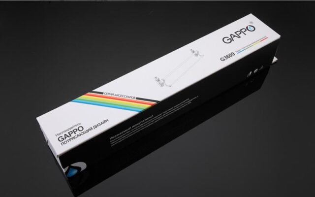 Держатель полотенец Gappo G3609, рейлинг двойной 60 см, бронза — изображение 6