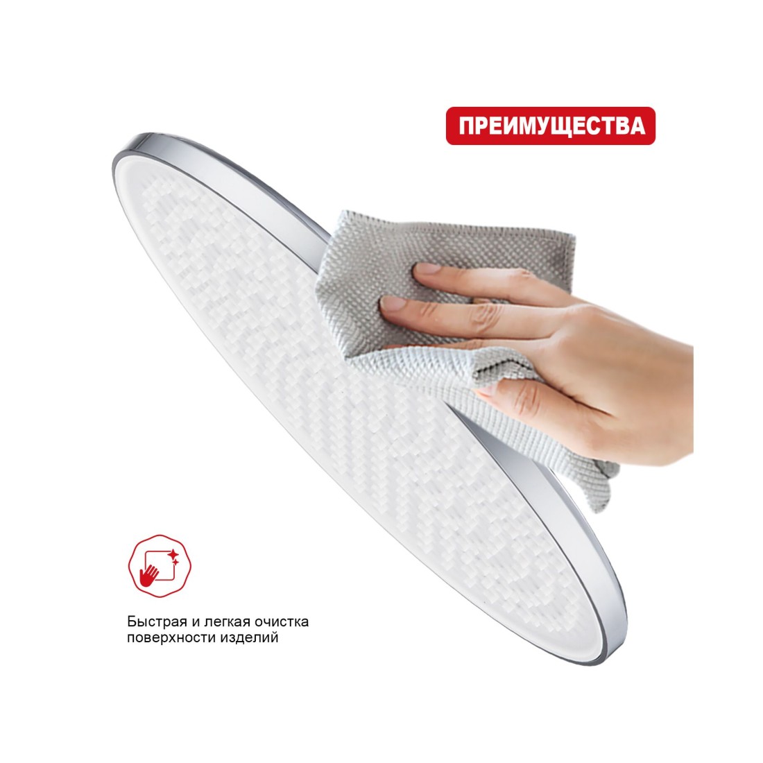 Верхняя лейка 25 см, тропический душ Raglo R451.50 — изображение 3