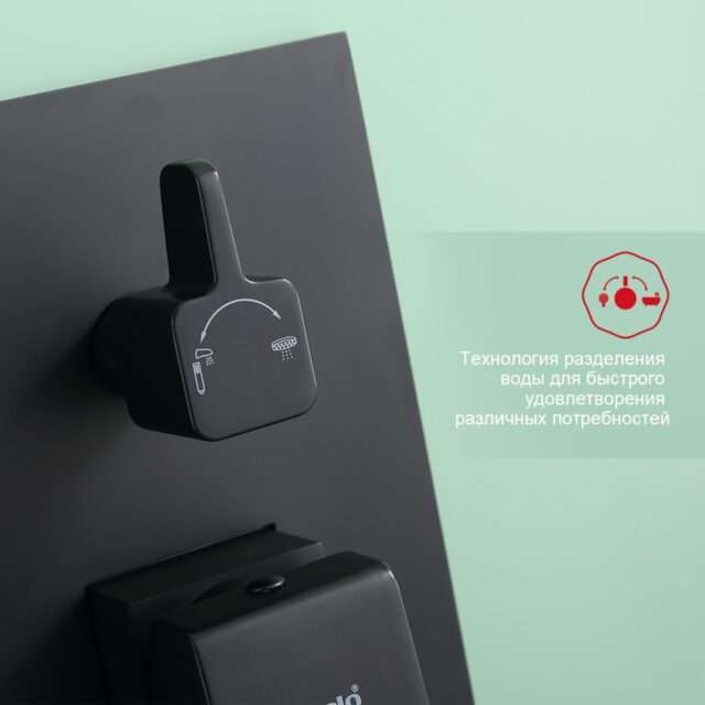 Душевая система скрытого монтажа Raglo R01.27.06, чёрный — изображение 11