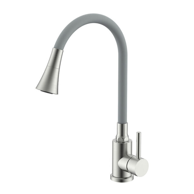 Смеситель для кухни с гибким изливом Splenka S201.4307.05, сатин
