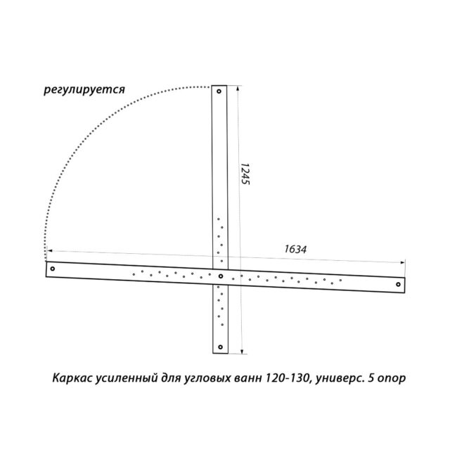 Каркас усиленный для угловых ванн Тритон 120х120-130х130, универс. 5 опор, Щ0000045065 — изображение 2
