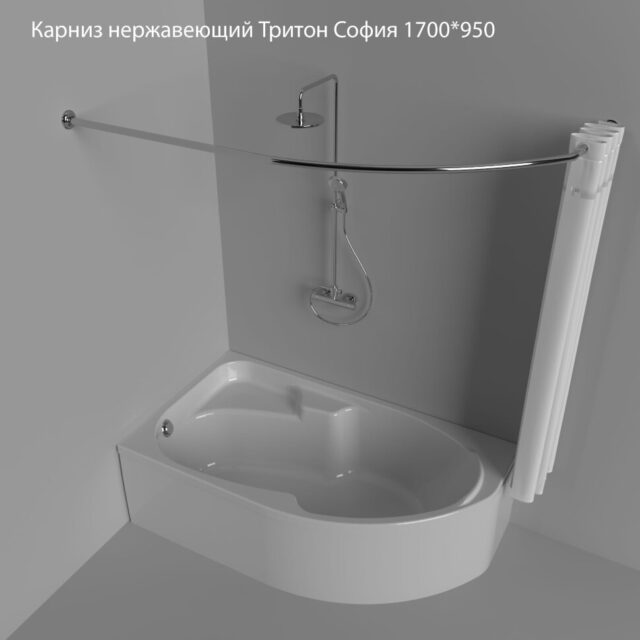 Карниз для ванны ассиметричный Тритон София 170x95, Щ0000052868 — изображение 2