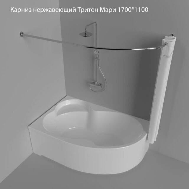 Карниз для ванны ассиметричный Тритон Мари 170x110, Щ0000052869 — изображение 2