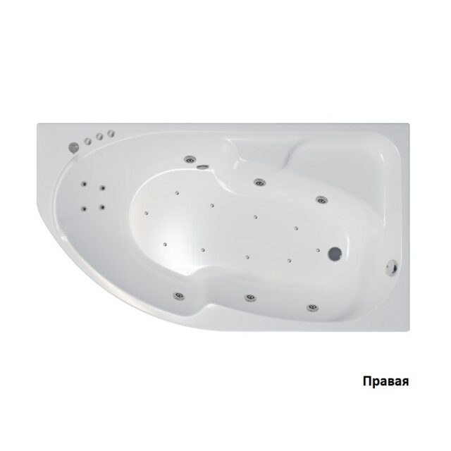 Ванна гидромассажная Тритон София правая 170x95, Люкс Flat, Щ000002116