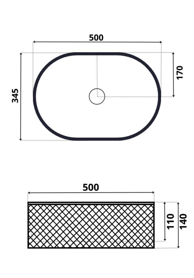 Умывальник накладной Roxen Vine Oval, 570240 — изображение 2