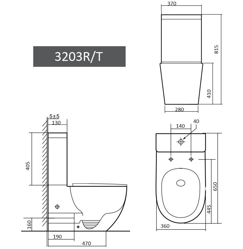 Унитаз напольный GRADO GD-3203R сиденье — изображение 5