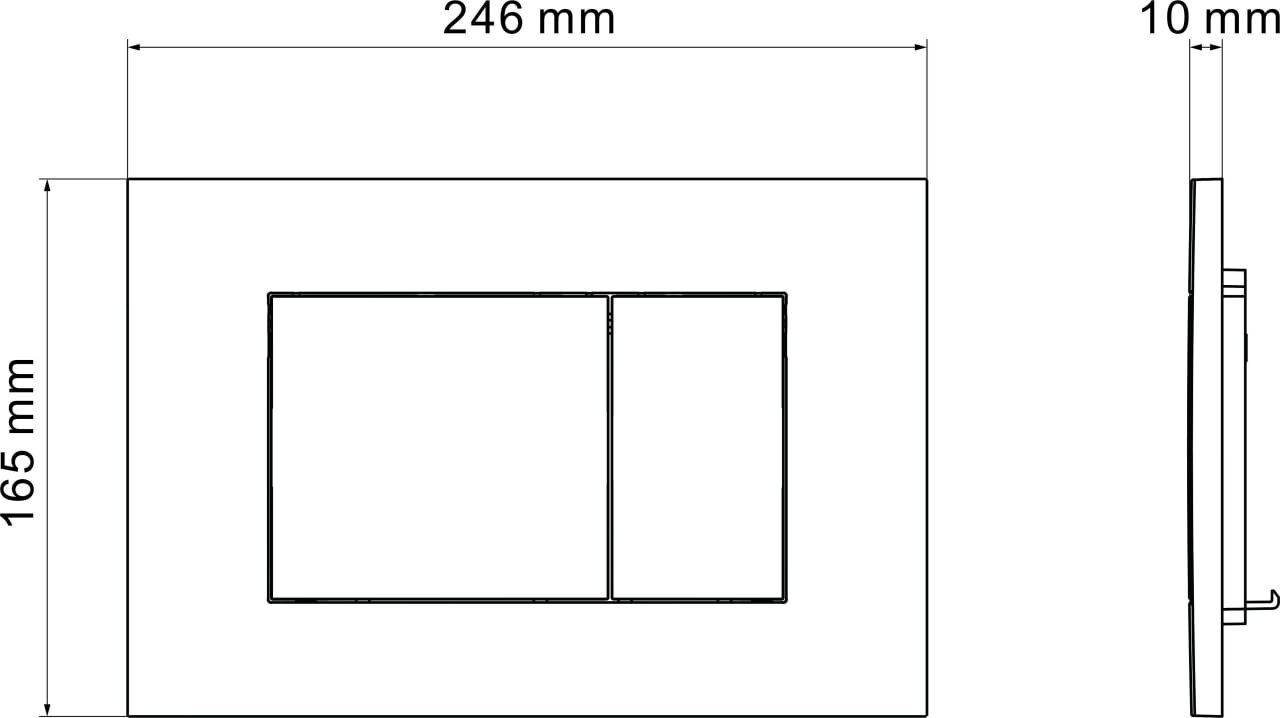 Комплект инсталляции Asten Readle Zentralmodul с кнопкой AR0601-B (чёрная/матовая), AR0501-0601B — изображение 11
