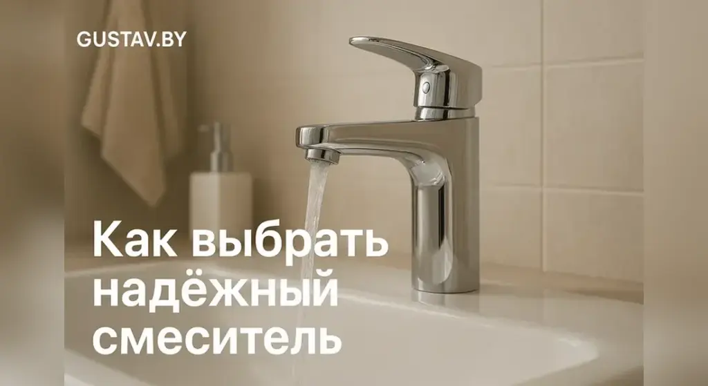 Однорычажный смеситель для умывальника в глянцевом хроме — обложка статьи «Как выбрать надёжный смеситель»