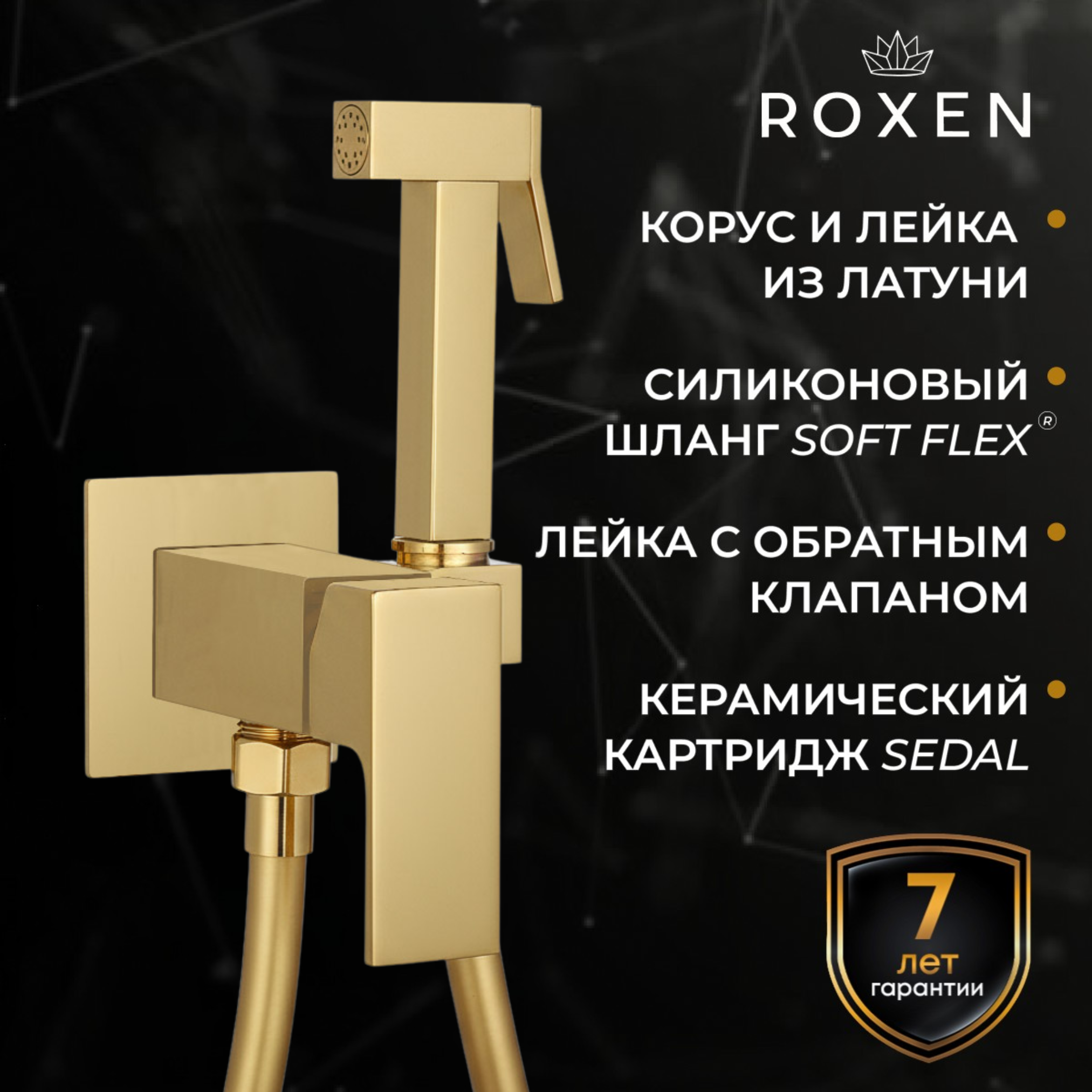Смеситель скрытого монтажа для гигиенического душа Roxen Caspia 50096000-GB — изображение 2
