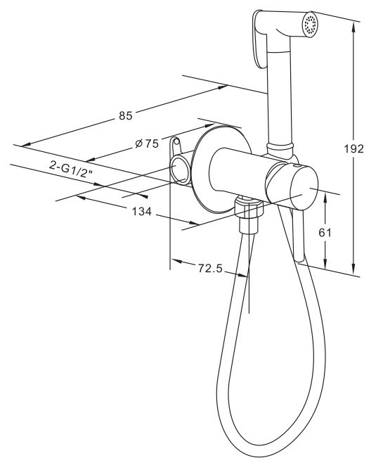 Смеситель скрытого монтажа для гигиенического душа Roxen Santi 50094000-CH — изображение 11