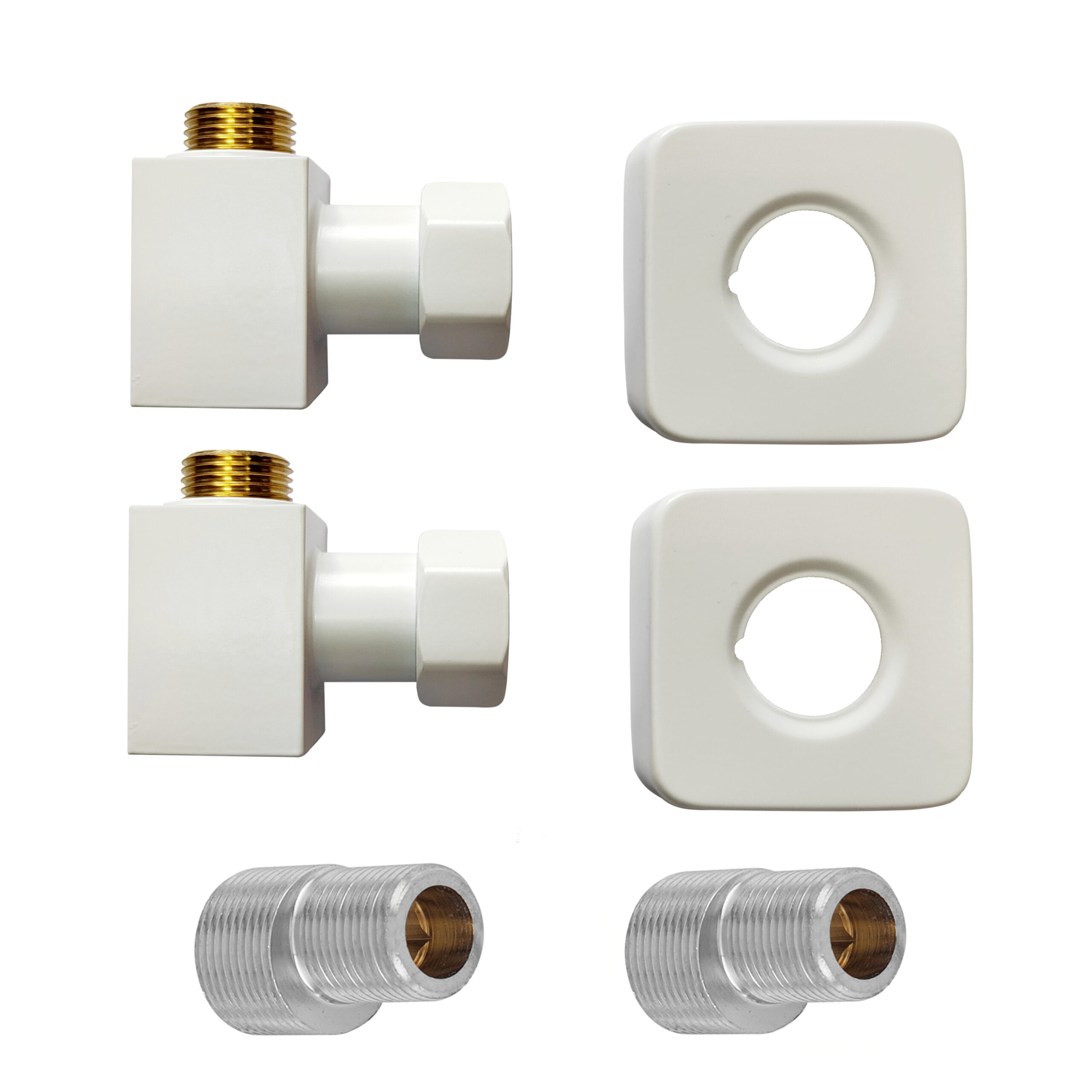 Полотенцесушитель Ростела Экспи Квадро V 30 белый нижн.подв.1/2" 500х1000/8 — изображение 4