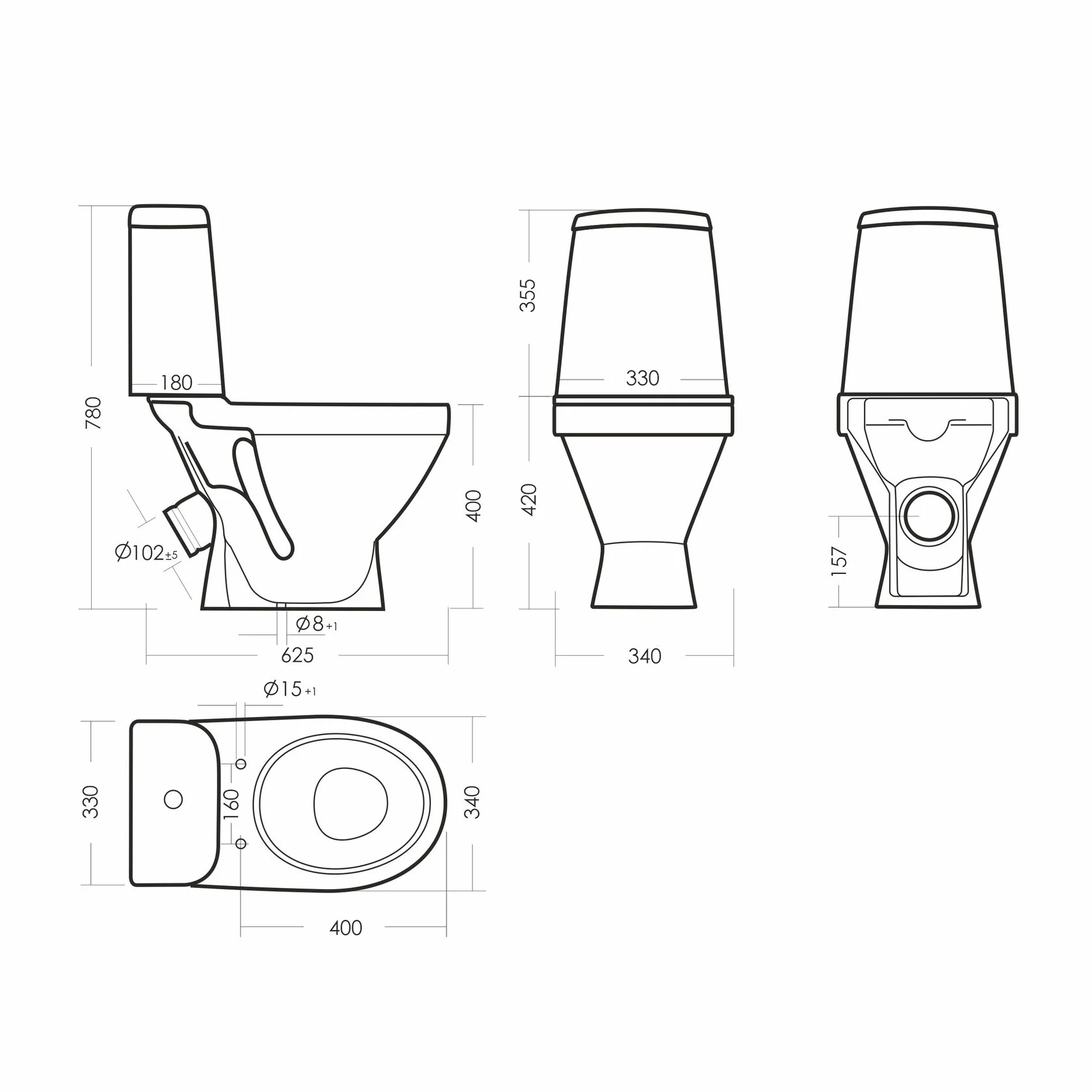 Унитаз напольный Sanita Лада Стандарт, WC.CC/Lada/1-P/WHT.G/S1 — изображение 6