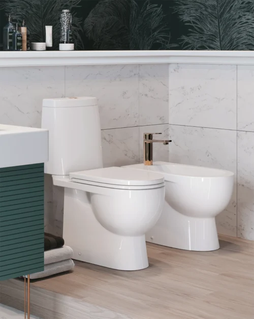 Унитаз напольный Sanita Luxe Fest Comfort, WC.CC/Fest/2-DM/WHT.G/S1