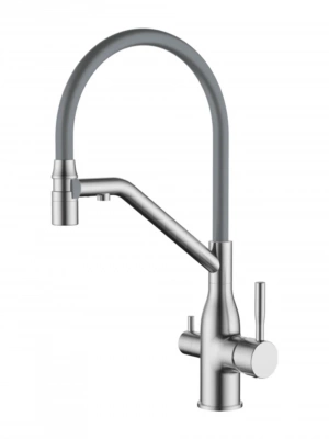 Смеситель для кухни под фильтр с гибким изливом Ledeme L4797A-9