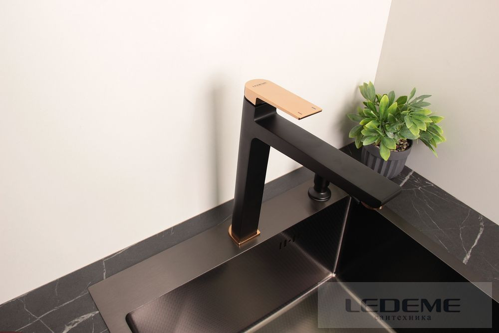 Смеситель для накладного умывальника Ledeme L1191BR — изображение 7