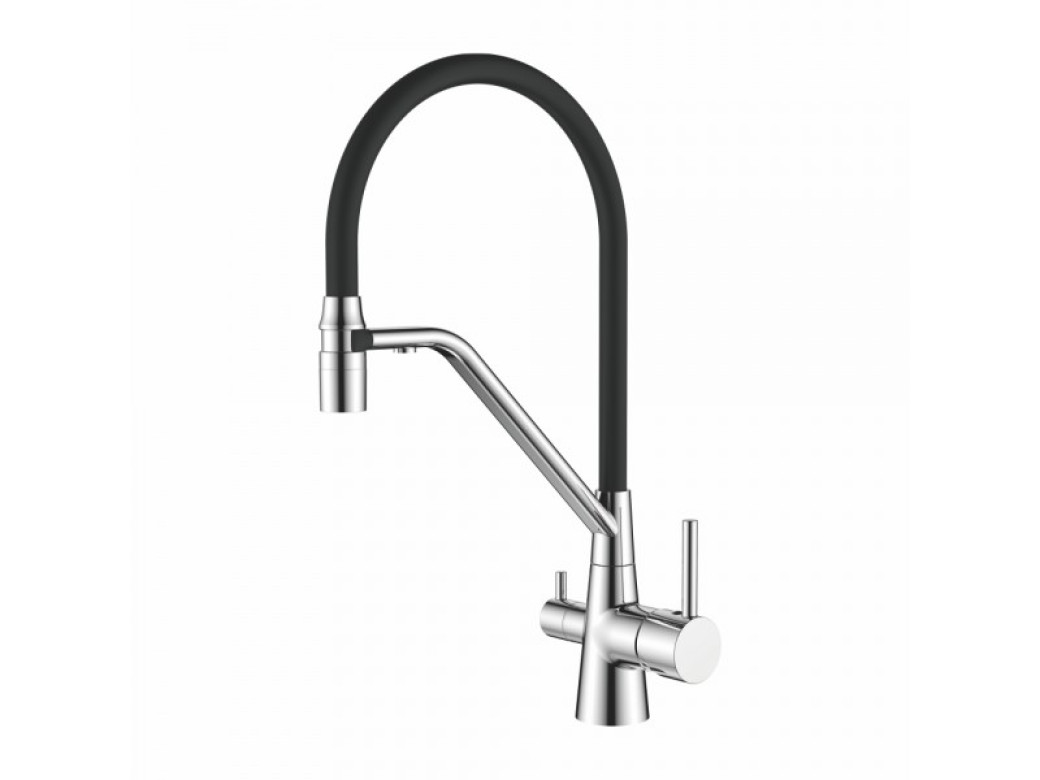 Смеситель для кухни под фильтр с гибким изливом Ledeme L4897-2