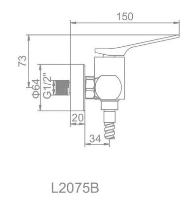 Смеситель для душа Ledeme L2075B — изображение 2