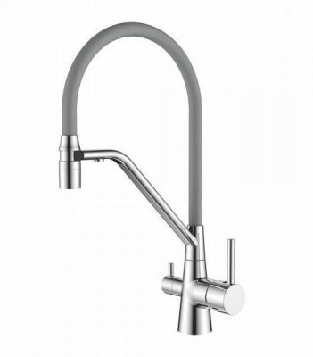 Смеситель для кухни под фильтр с гибким изливом Ledeme L4897-9