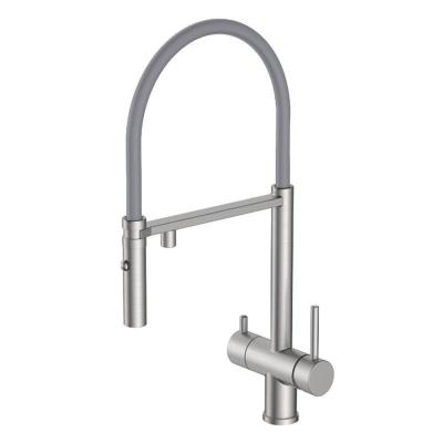 Смеситель для кухни под фильтр с гибким изливом Gappo G4397-85