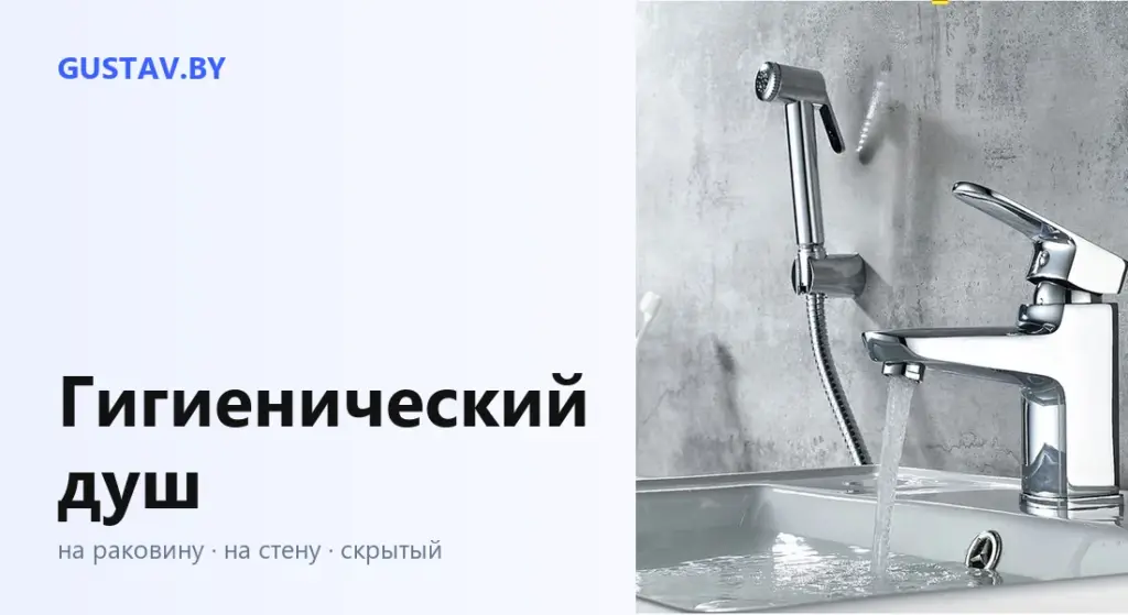 Смеситель на раковину с гигиенической лейкой Ledeme — обложка статьи «Гигиенический душ»