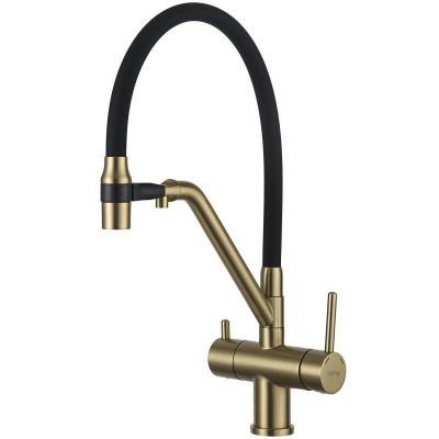 Смеситель для кухни под фильтр с гибким изливом Gappo G4398-83