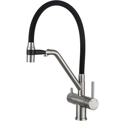Смеситель для кухни под фильтр с гибким изливом Gappo G4398-85